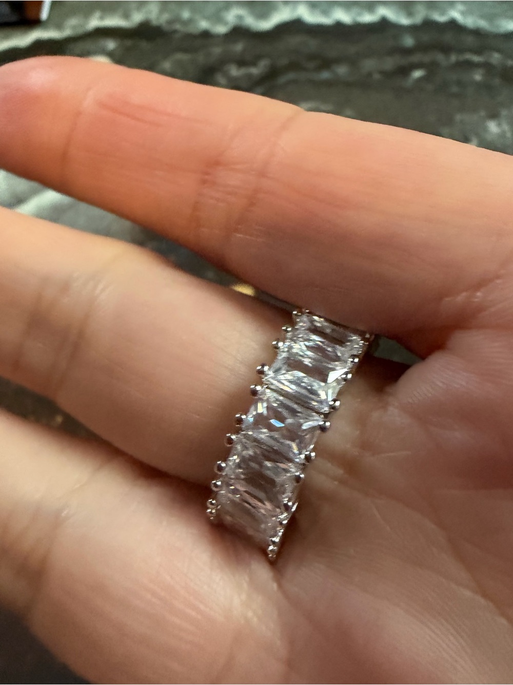 Swarovski Gold-Tone Crystal Hoop Ring - Picture 4 of 7